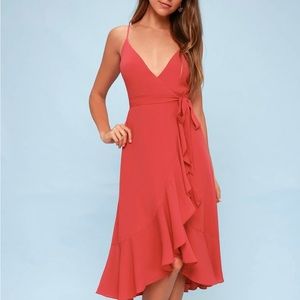 Lulus Manhattan Moment Ruffled Dress NWT